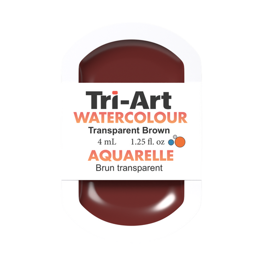 Godets d'aquarelle Tri-Art - Brun transparent - 4 ml