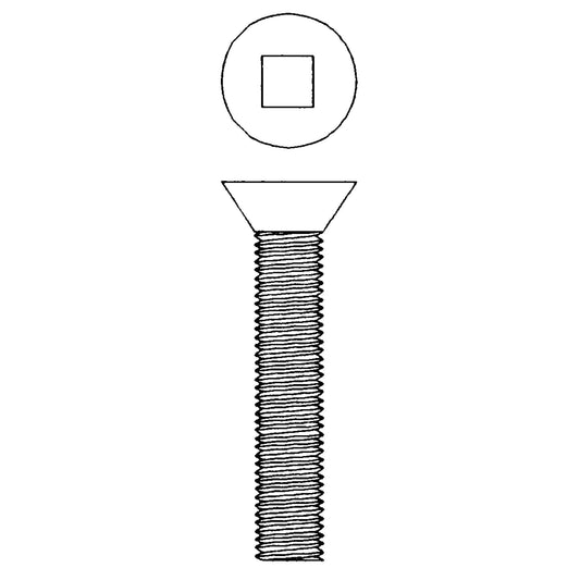 Flat Head Machine Screws, #8-32 x 1" L, Zinc Plated