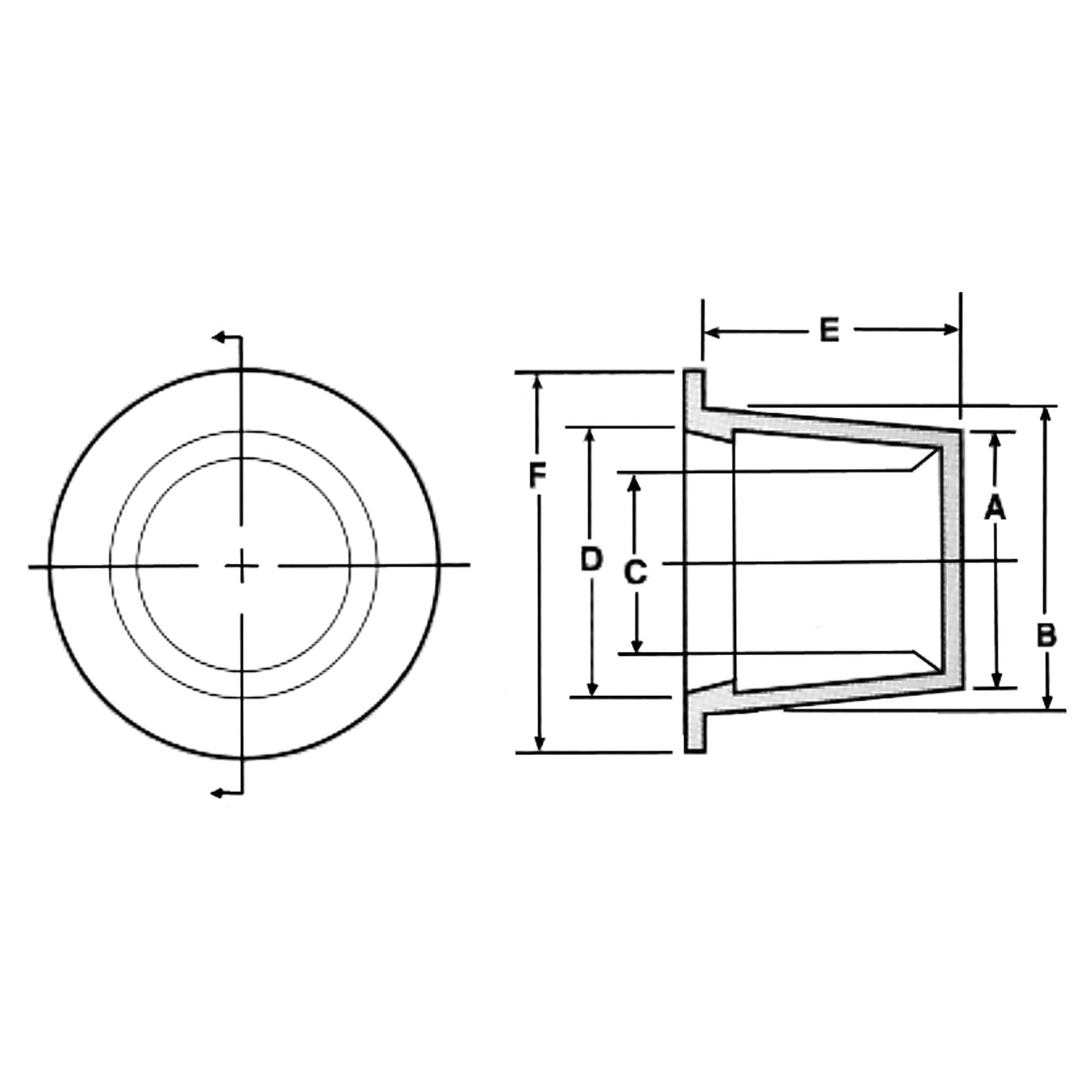 Plastic End Cap, 1/2" Dia.