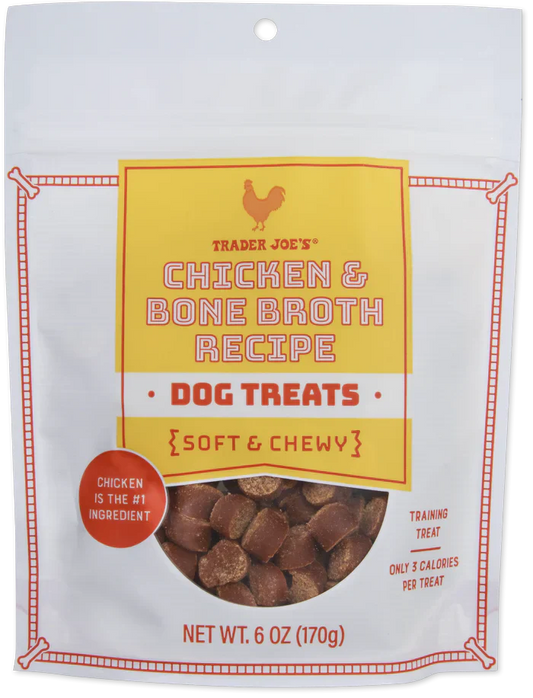 Friandises pour chiens Trader Joe's à la recette de poulet et bouillon d'os, 170g