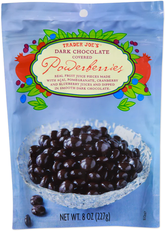 Trader Joe's Powerberries enrobées de chocolat noir, 227g