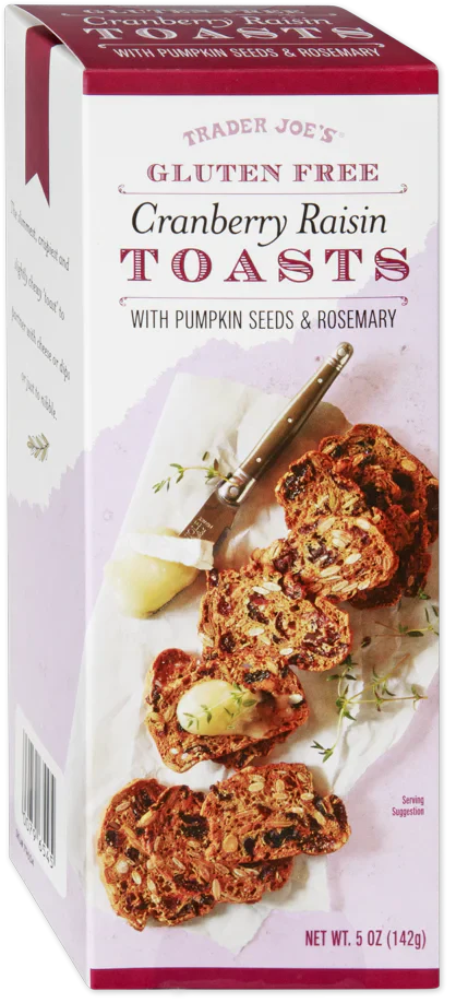 Toasts aux canneberges et aux raisins sans gluten de Trader Joe's, 142g