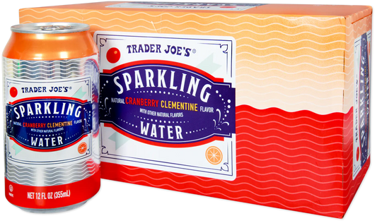 Eau pétillante Trader Joe's, Canneberge Clémentine, 2,84 L