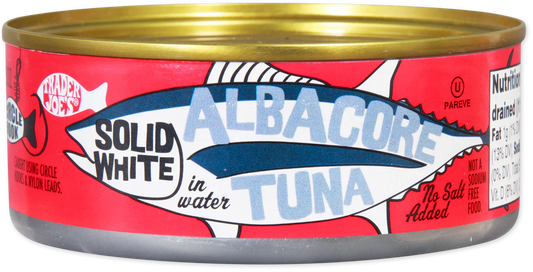 Thon blanc germon en conserve dans l'eau, sans sel ajouté, 128 g, Trader Joe's