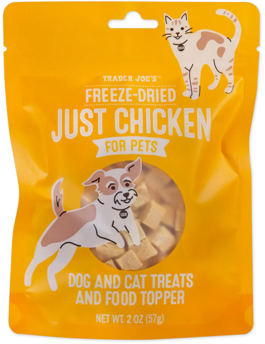 Trader Joe's Poulet Lyophilisé Just Chicken pour Animaux de Compagnie, 57g
