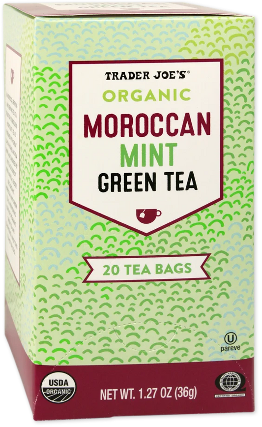 Thé vert à la menthe marocaine biologique Trader Joe's, 36g
