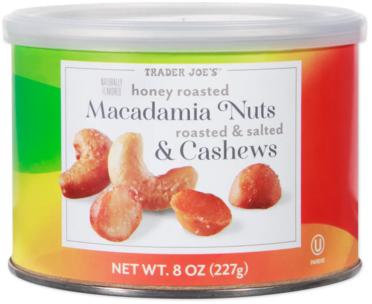 Noix de macadamia et noix de cajou grillées au miel Trader Joe's, 227 g