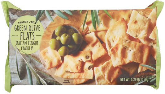 Craquelins italiens Lingue aux olives vertes de Trader Joe's, 150g