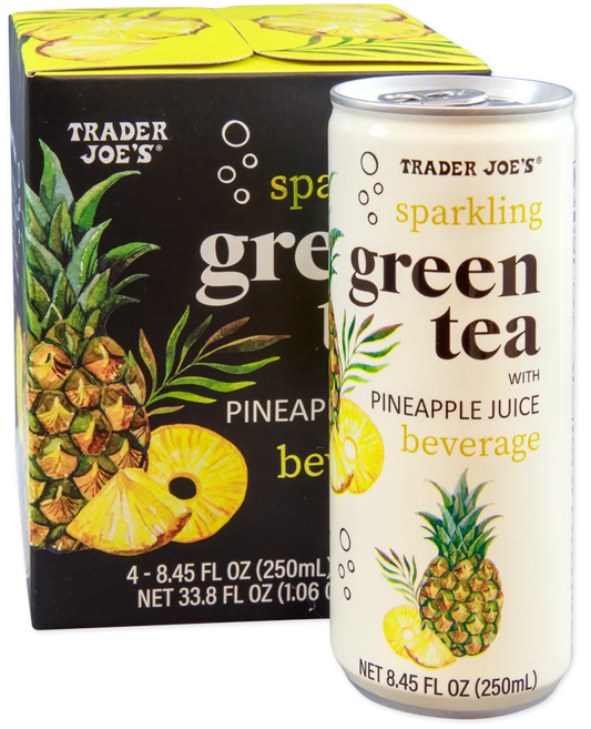 Trader Joe's Sparkling Green Tea with Pineapple Juice, 1L