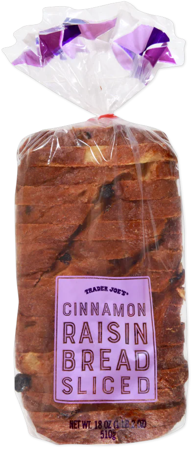 Pain tranché à la cannelle et aux raisins secs Trader Joe's, 510 g