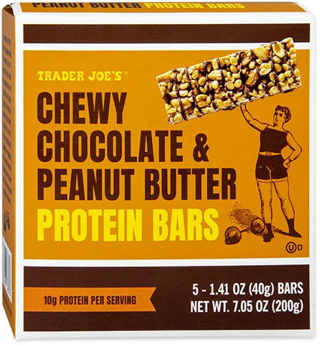 Barres protéinées moelleuses chocolat et beurre de cacahuète Trader Joe's, 200g