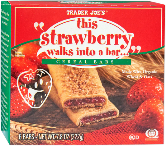 Trader Joe's "This Strawberry Walks into a Bar" Cereal Bars, 222g
