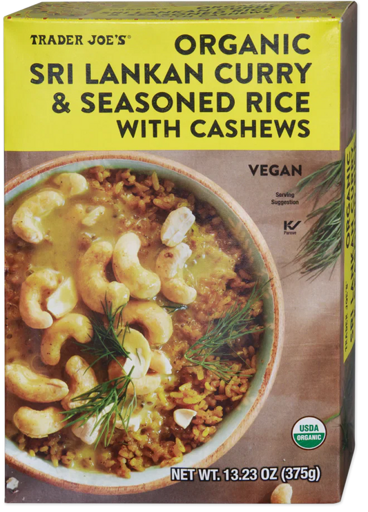 Curry et riz biologique du Sri Lanka de Trader Joe's, 375g