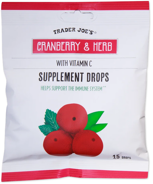Trader Joe's Cranberry & Herb Supplement Drops, 15-count