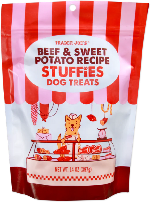Friandises pour chiens au bœuf et à la patate douce, recette Stuffies de Trader Joe's, 397 g