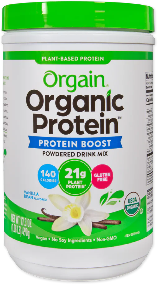 Poudre Orgain® Vanille biologique Protein Boost, 490g