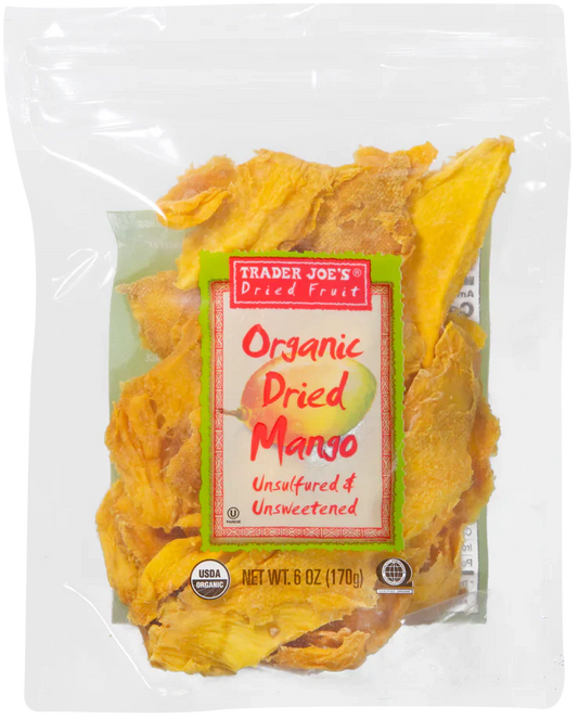 Mangues séchées biologiques Trader Joe's non sulfurées et non sucrées, 170g
