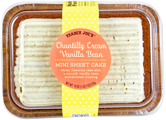 Mini-gâteau à la crème Chantilly et à la vanille Trader Joe's, 510g