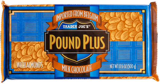 Tablette de chocolat au lait aux amandes Pound Plus de Trader Joe's, 500 g
