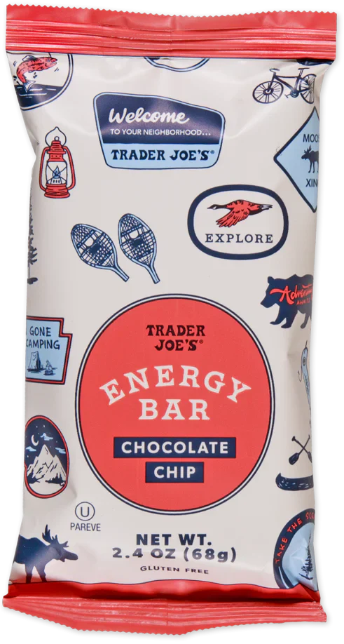 Barre énergétique Trader Joe's, Pépites de chocolat, 68 g