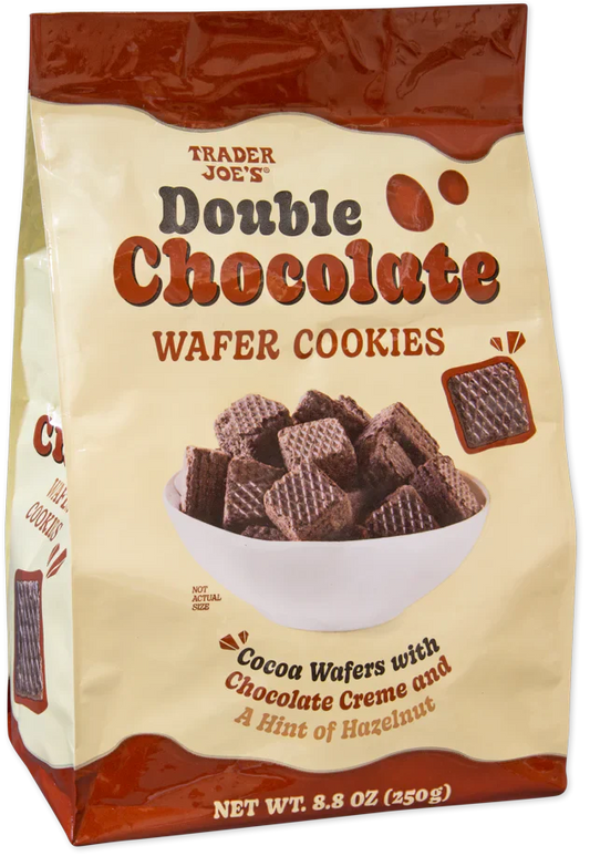Trader Joe's Double Chocolate Wafer Cookies, 250g