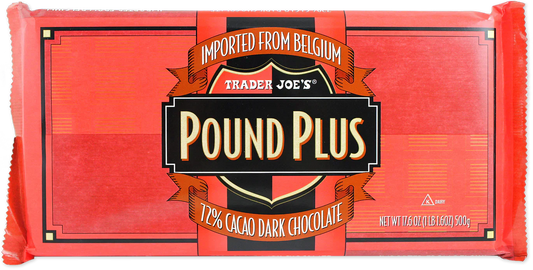 Trader Joe's Pound Plus 72% Cacao Dark Chocolate, 500g