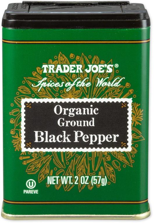 Poivre noir moulu biologique Trader Joe's, 57g