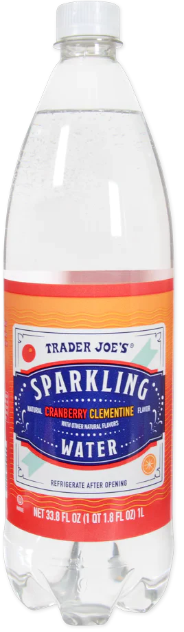 Eau pétillante, canneberge et clémentine, 1 L, Trader Joe's