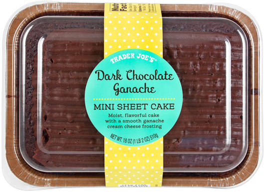 Trader Joe's Dark Chocolate Ganache Mini Sheet Cake, 510g