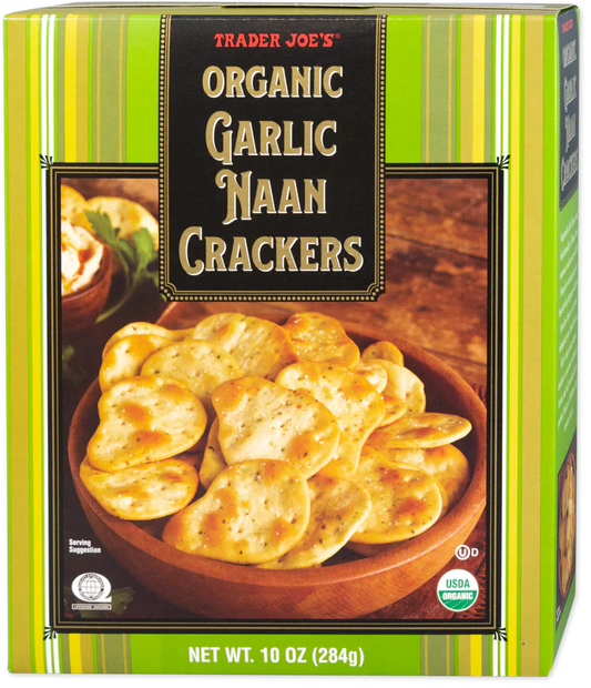 Crackers Naan Bio à l'Ail Trader Joe's, 284g