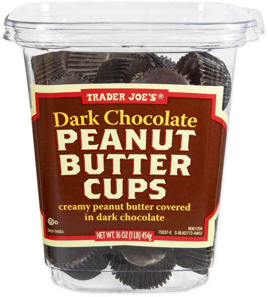 Trader Joe's Dark Chocolate Peanut Butter Cups, 454g