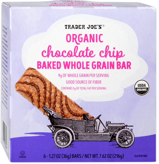 Trader Joe's Organic Chocolate Chip Baked Whole Grain Bars, 216g