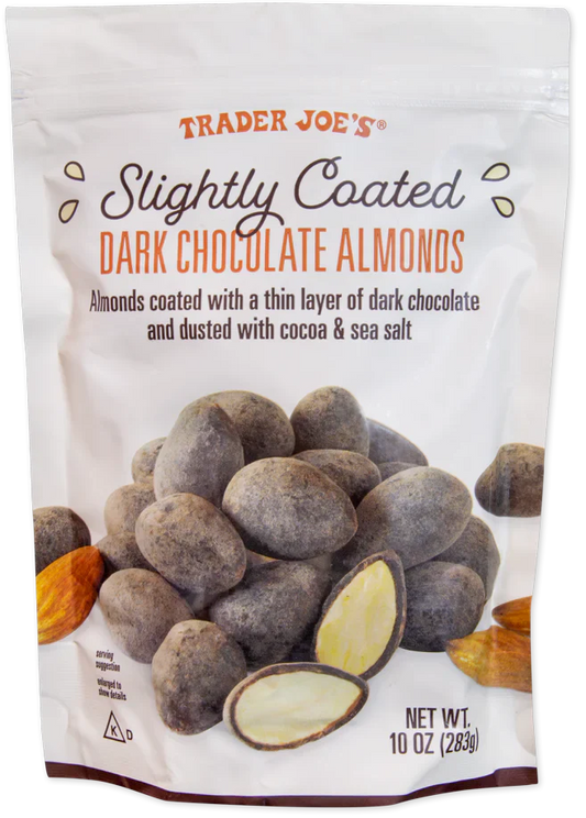 Trader Joe's Slightly Coated Dark Chocolate Almonds, 283g