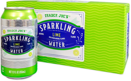 Eau pétillante Trader Joe's, Citron vert, 2,84 L