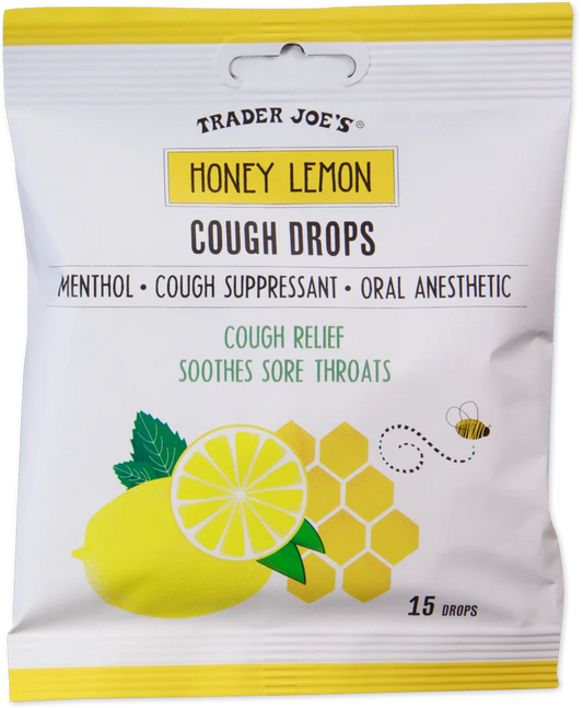 Pastilles Miel et Citron contre la toux Trader Joe's, 15 unités