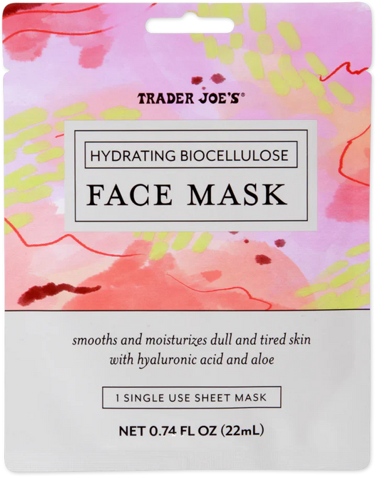 Masque hydratant visage Biocellulose Trader Joe's, 22 ml