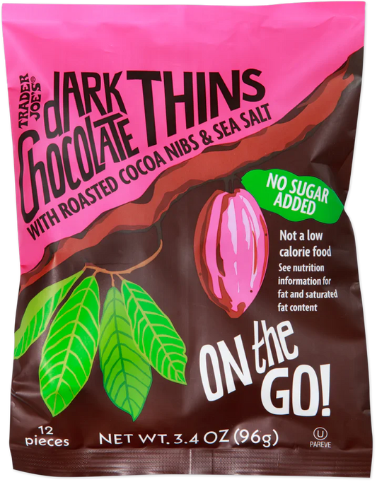 Trader Joe's Fines de chocolat noir à emporter !, 96 g