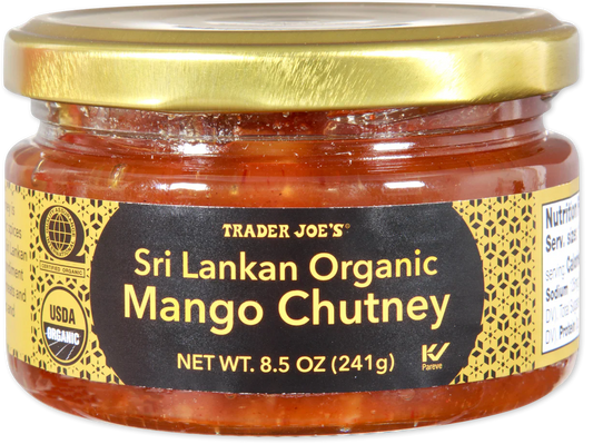 Chutney de mangue biologique du Sri Lanka Trader Joe's, 241g