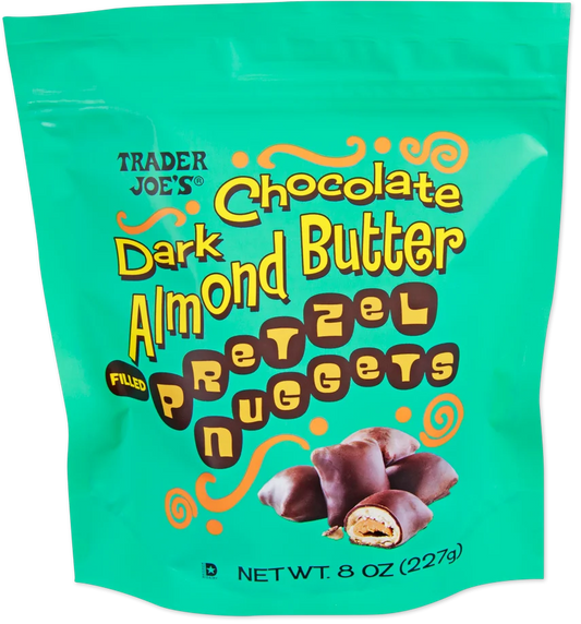 Trader Joe's Dark Chocolate Almond Butter Pretzel Nuggets, 227g