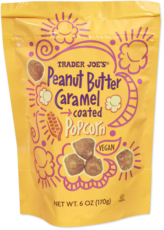 Pop-corn enrobé de caramel et beurre de cacahuètes Trader Joe's, 170 g