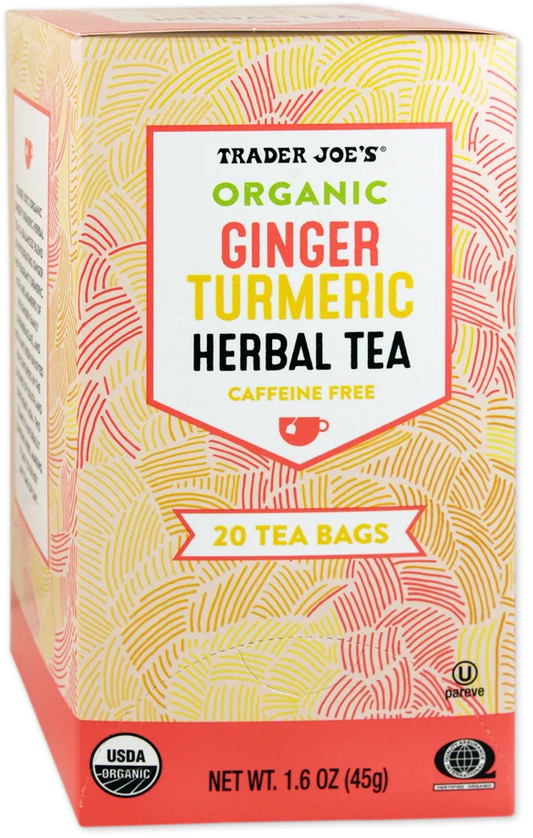 Trader Joe's Organic Ginger Turmeric Herbal Tea, 45g