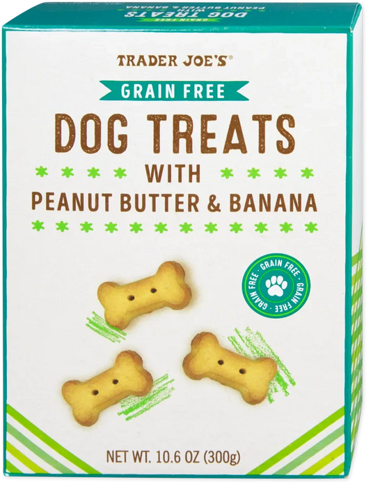 Trader Joe's Grain Free Dog Treats with Peanut Butter & Banana, 300g