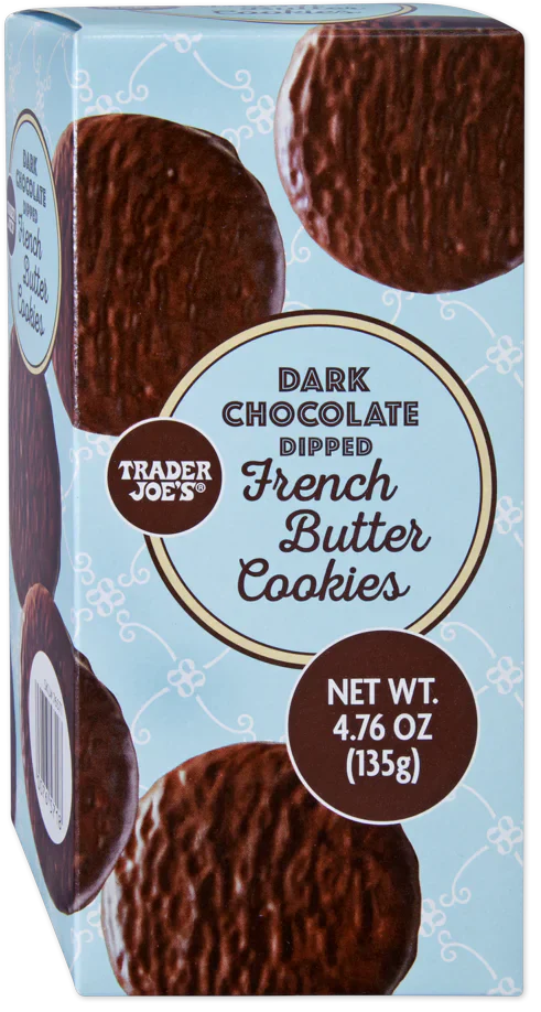Biscuits au beurre français enrobés de chocolat noir Trader Joe's, 135 g