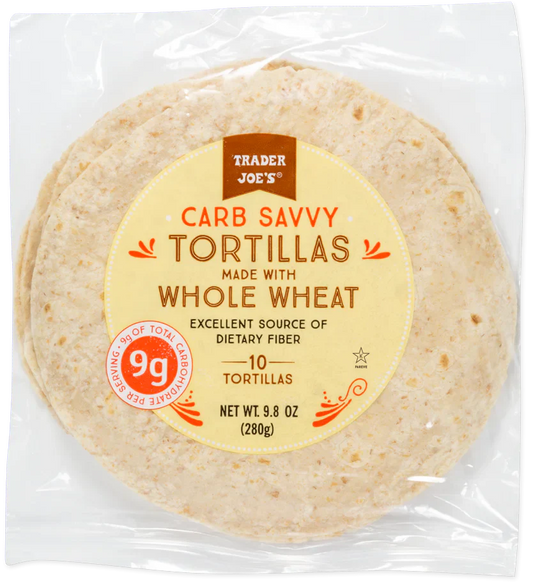 Tortillas futées à faible teneur en glucides au blé entier de Trader Joe's, 280 g