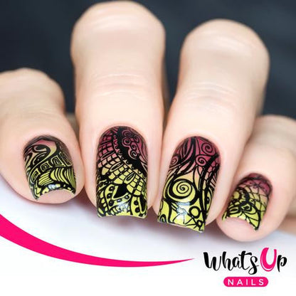 Whats Up - Plaque de stamping Fleurs majestueuses