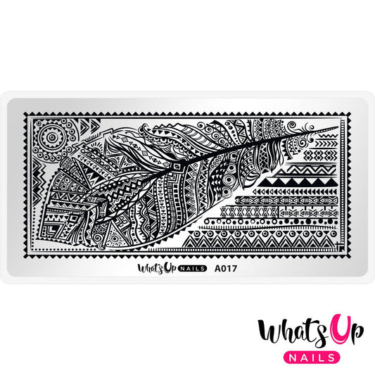 Quoi de Neuf - Plaque de stamping plumes tribales