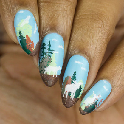 Whats Up - Backlit Scenery Stamping Plate
