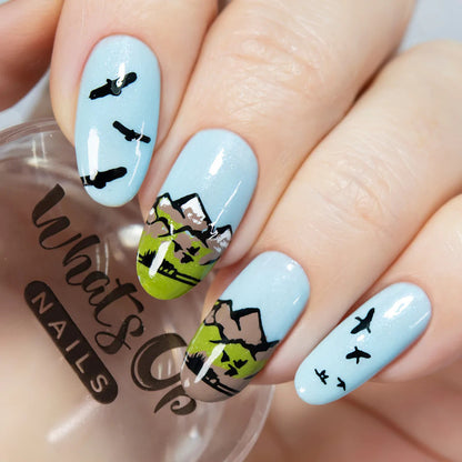 Whats Up - Backlit Scenery Stamping Plate