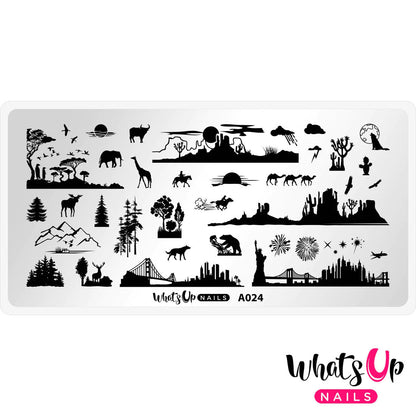 Whats Up - Backlit Scenery Stamping Plate