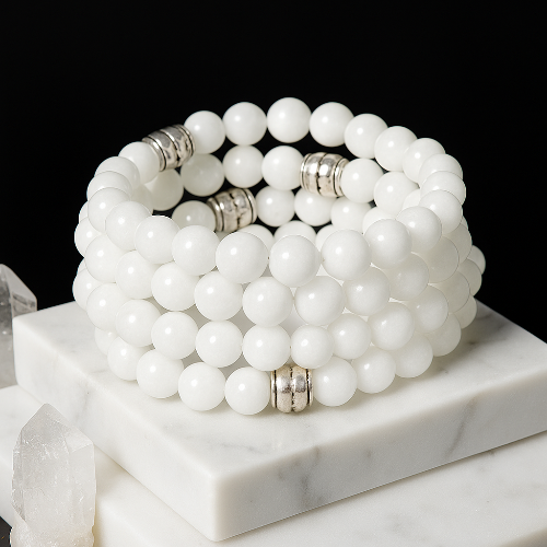 White Jade Gemstone Bracelet | The Stone of Spiritual Enlightenment